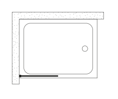 Shower Joy 70 cm 1 Sabit Tekne Üzeri Yarım Kanat Kabin