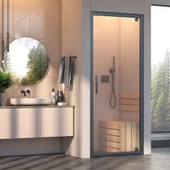 Shower Ava 100 cm 1 Açılır İki Duvar Arası Nokta Menteşeli Kabin
