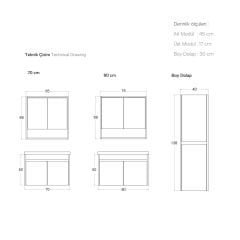 Shower Cool 70 cm Banyo Dolabı