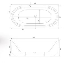 Shower Queen Colorful Bağımsız Küvet  90x190