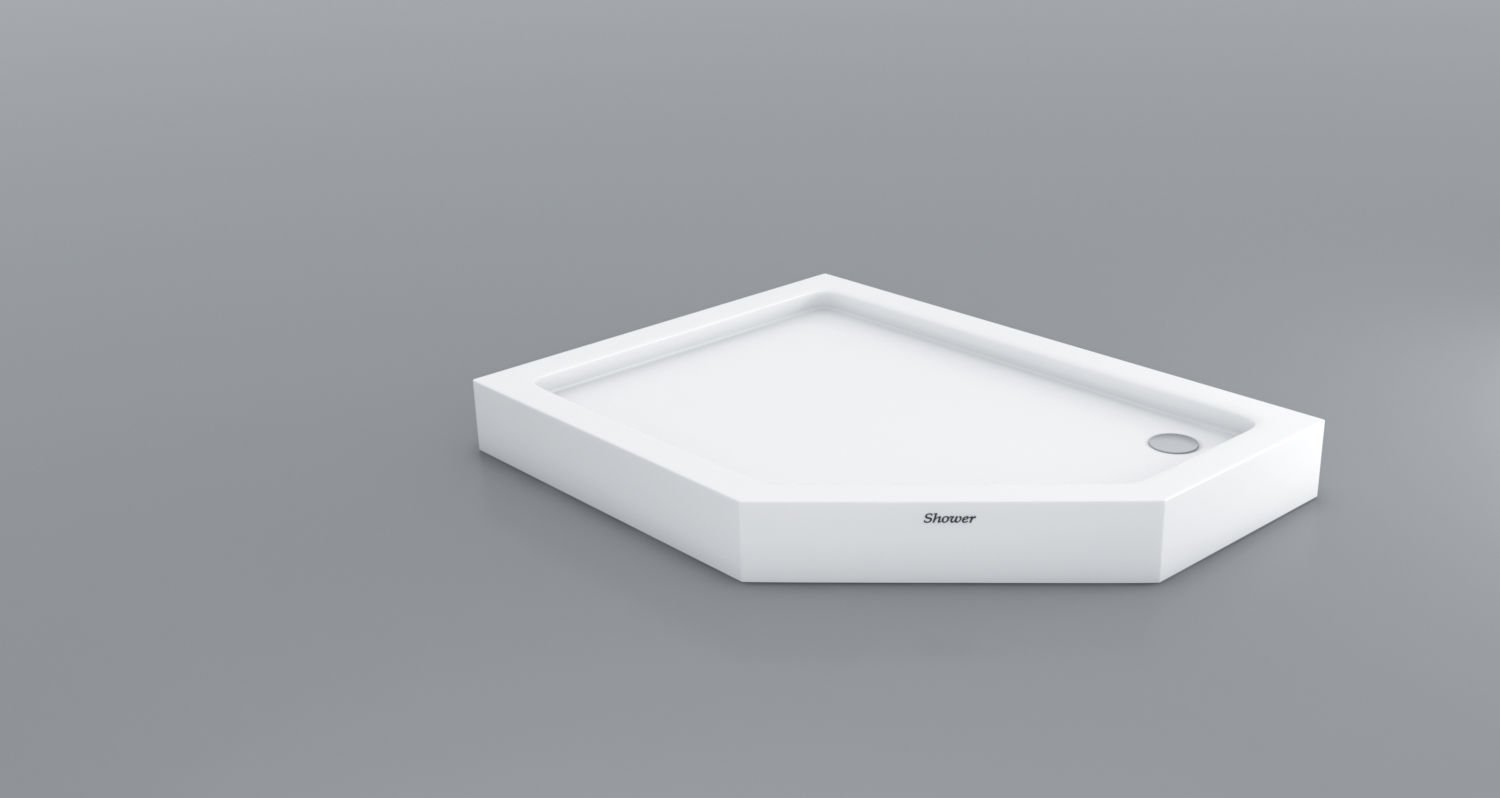 Shower 90x130 Brief Sağ-Sol Monoblok Duş Teknesi