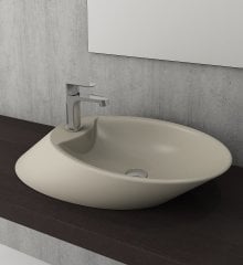 Bocchi | Vessel Tezgah Üstü Lavabo 72 cm Mat Kaşmir