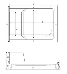 Shower 90x100 Bianna Dikdörtgen Oturmalı Monoblok Duş Teknesi
