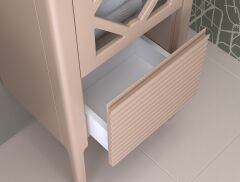 Shower Asya 80 cm Banyo Dolabı Boy Dolaplı - Somon