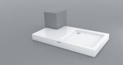 Shower 70x140 Java Özel Kesim Dikdörtgen Monoblok Duş Teknesi
