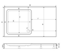 Shower 70x140 Java Özel Kesim Dikdörtgen Monoblok Duş Teknesi