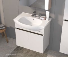 Shower Star 65 cm Banyo Dolabı Boy Dolapsız - Sidon/Beyaz