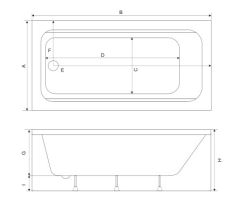 Shower Sharp 90x170 Bağımsız Küvet