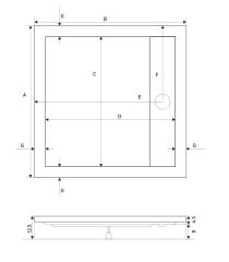 Shower 80x80 Drop Kare Monoblok Duş Teknesi (h:12,5 cm)