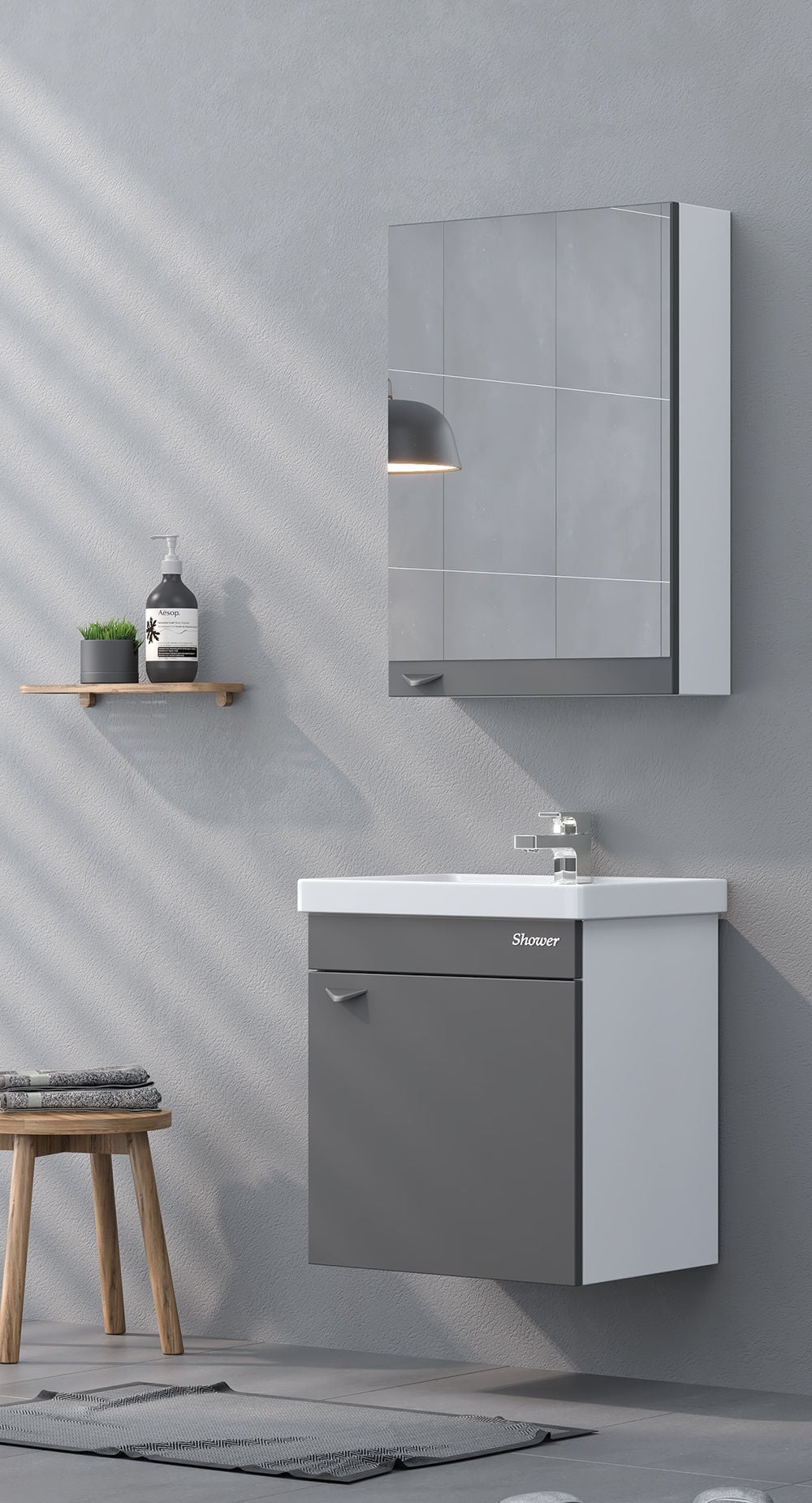 Shower Loft 50 cm Banyo Dolabı