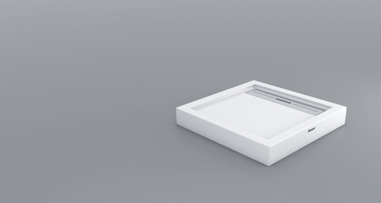 Shower 100x100 Drop Kare Monoblok Duş Teknesi (h:12,5 cm)