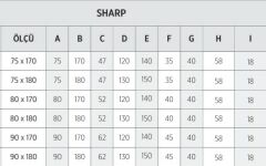 Shower Sharp Colorful 90x180 Bağımsız Küvet