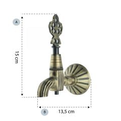 LPD Hamam Taslı İkili Osmanlı Musluğu Antik 1/2