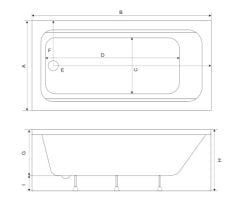 Shower Sharp Colorful 80x170 Bağımsız Küvet