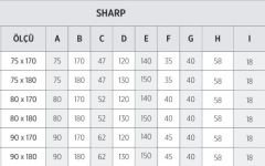 Shower Sharp Colorful 75x170 Bağımsız Küvet