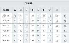 Shower Sharp Colorful 75x170 Bağımsız Küvet