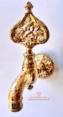 LPD Hamam Taslı İkili Desenli Özel Osmanlı Musluğu Gold