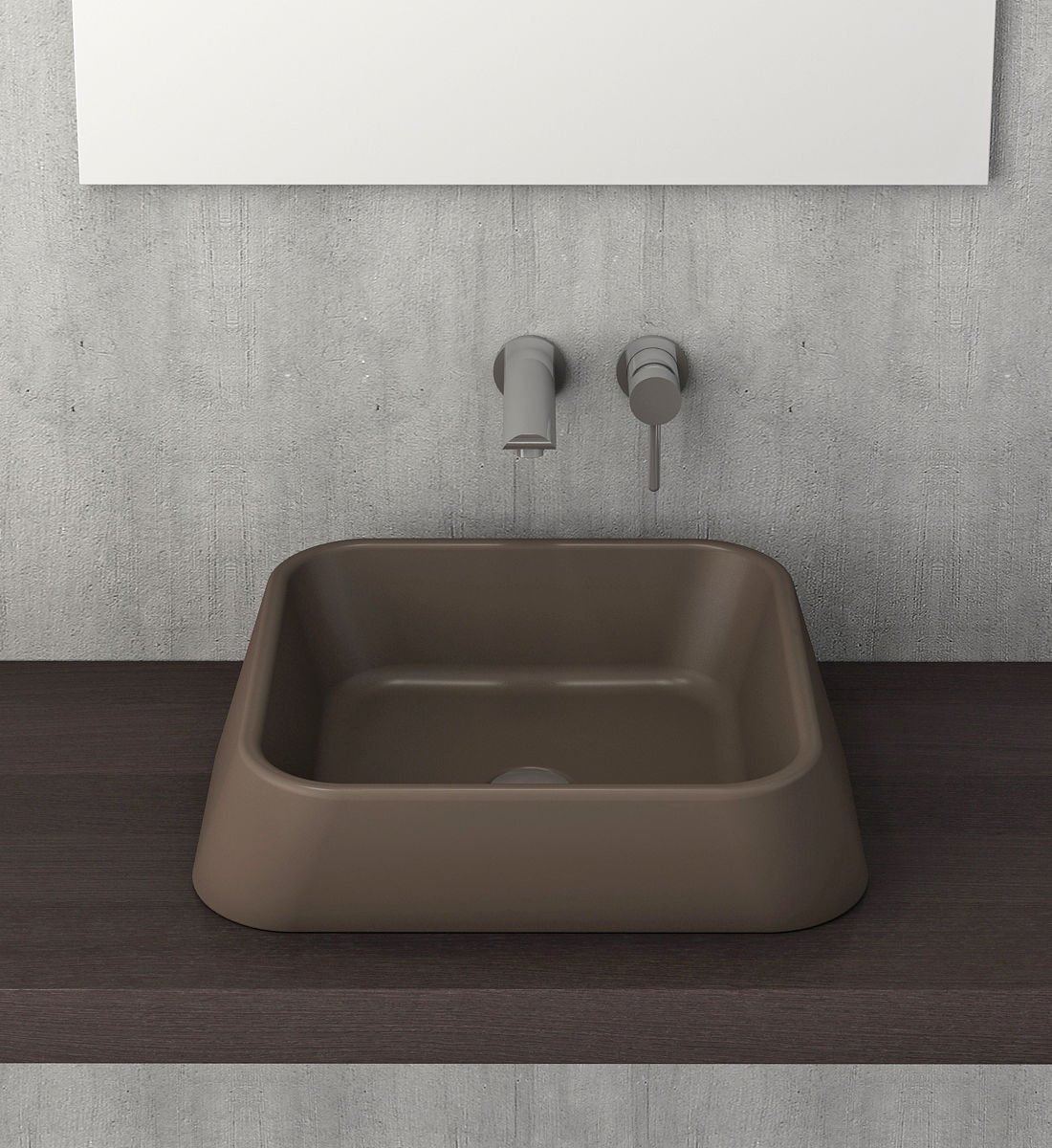 Bocchi Firenze Çanak Lavabo Mat Kahve