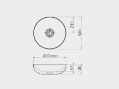 Esvit Lapino Vision 42 cm Tezgah Üstü Lavabo