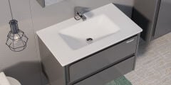 Shower Hitit 100 cm Banyo Dolabı Boy Dolapsız - Antrasit