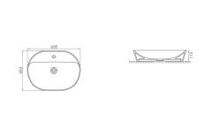 Esvit Lapino Elegance 60 cm Tezgah Üstü Lavabo