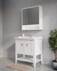 Shower Florya 80 cm Banyo Dolabı Boy Dolapsız - Beyaz
