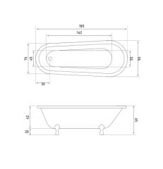 Shower Leopard Aslan Ayaklı Küvet
