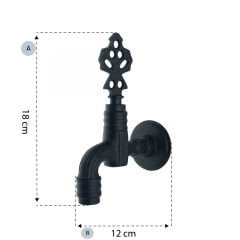 LPD Osmanlı Musluğu Perlatörlü Siyah