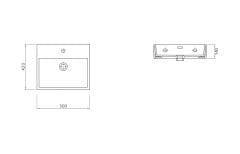 Esvit Lapino Daphne 50 cm Tezgah Üstü Lavabo