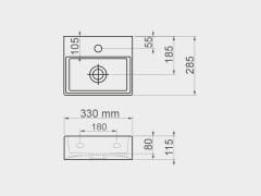 Esvit Lapino Daphne 33 cm Tezgah Üstü Lavabo