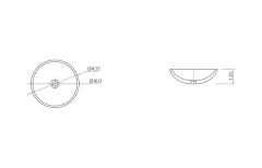 Esvit Lapino Daphne 43 cm Tezgah Üstü Lavabo
