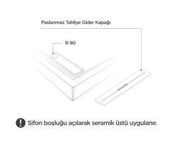 Shower 75x170 Drop Dikdörtgen Monoblok Duş Teknesi (h:8 cm)
