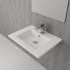 Bocchi | Milano 60 cm Etajerli Lavabo P.Beyaz