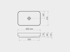 Esvit Lapino Bold 60 cm Tezgah Üstü Lavabo
