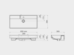 Esvit Lapino Parla 80 cm Lavabo