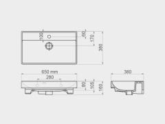 Esvit Lapino Parla 65 cm Lavabo
