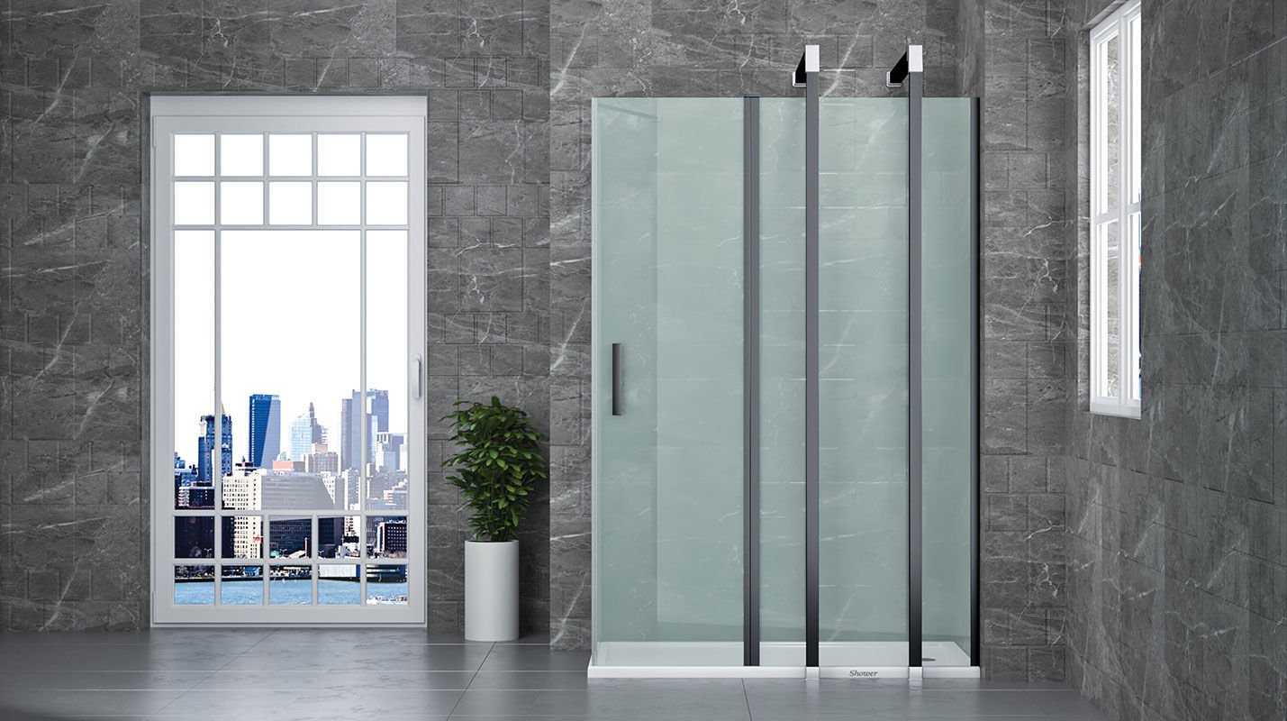 Shower Special 70x140 1 Sabit 1 Açılır Yan Panelli, Ön Cephe Girişli, Dikdörtgen Kabin
