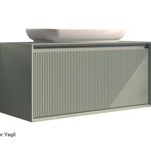 Shower Este 100 cm Banyo Dolabı Boy Dolapsız - Shower Yeşil