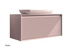 Shower Este 100 cm Banyo Dolabı Boy Dolapsız - Pudra