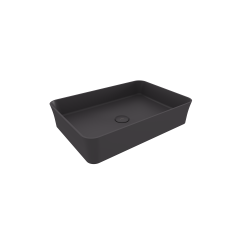 Bocchi Sottile Slim Line Dikdörtgen İnce Kenar Lavabo 55x38 Mat Antrasit