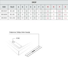 Shower 100x100 Drop Oval Monoblok Duş Teknesi (h:12,5 cm)