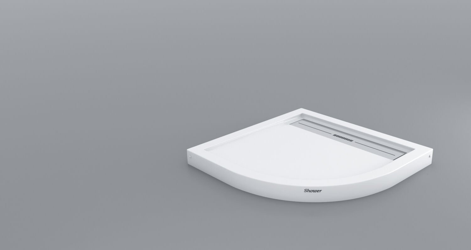 Shower 80x80 Drop Oval Monoblok Duş Teknesi (h:8 cm)