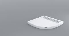 Shower 80x80 Drop Oval Monoblok Duş Teknesi (h:8 cm)