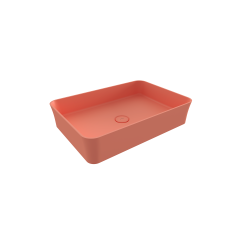 Bocchi Sottile Slim Line Dikdörtgen İnce Kenar Lavabo 55x38 Mat Somon