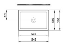 Bocchi Sottile Slim Line Dikdörtgen İnce Kenar Lavabo 55x38 Mat Somon