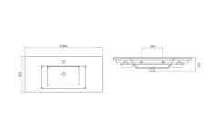 Esvit Lapino Etna 100 cm Mobilya Uyumlu Lavabo