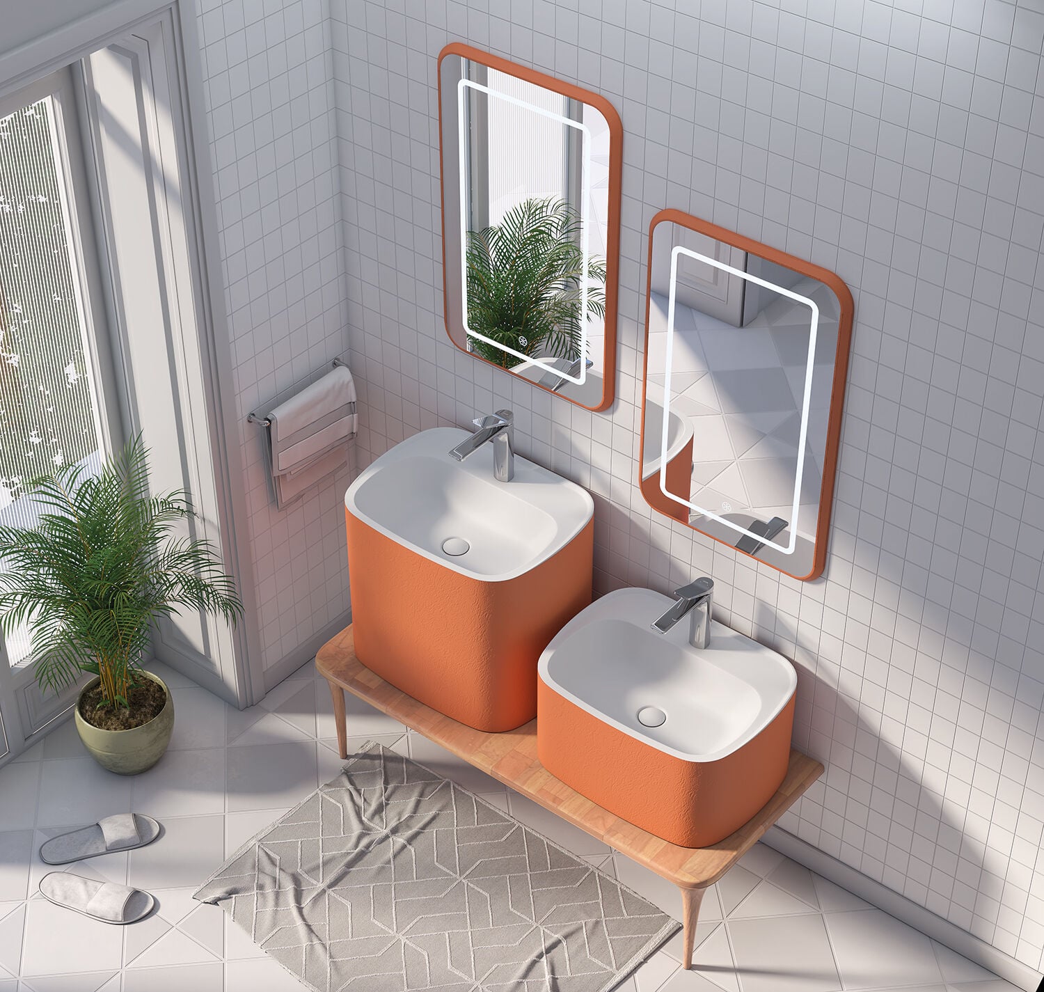 Shower Tios 120 cm Banyo Dolabı Tarçın