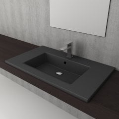 Bocchi | Milano 80 cm Etajerli Lavabo Mat Antrasit