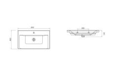 Esvit Lapino Sava 80 cm Mobilya Uyumlu Lavabo