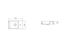 Esvit Lapino Minos 45 cm Mobilya Uyumlu Lavabo